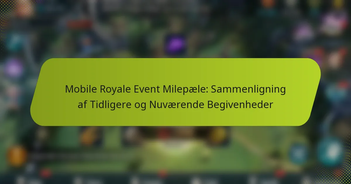 Mobile Royale Event Milepæle: Sammenligning af Tidligere og Nuværende Begivenheder